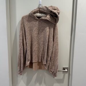 Abercrombie & Fitch Tan and Black Speckled Hoodie